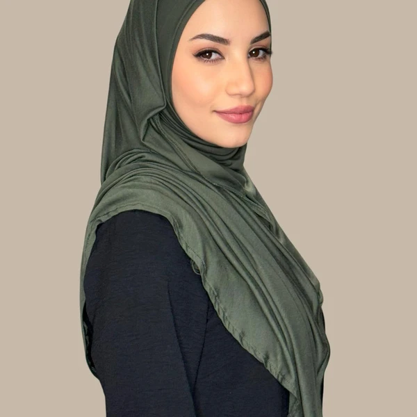 WeaScarf – Soft Jersey Orna & Hijab for Women Olive Deep