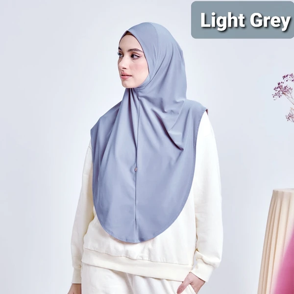 Ready-to-Wear Hijab for Women Light Grey