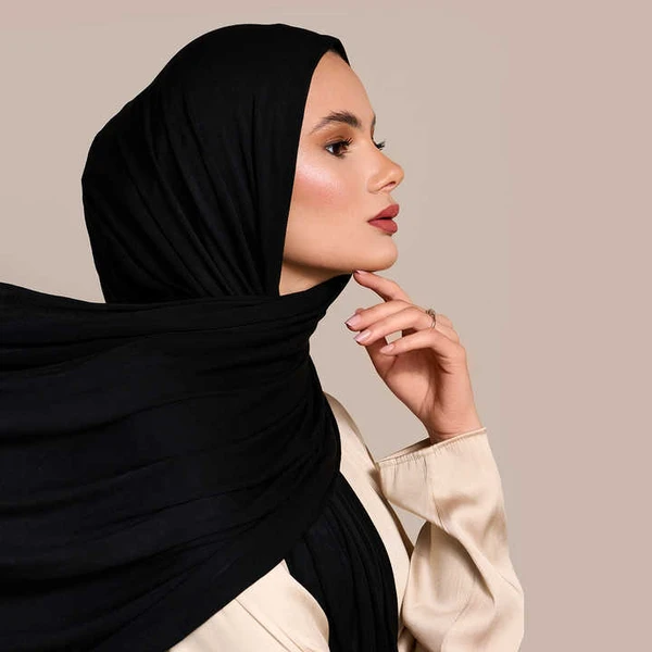 WeaScarf - Soft Jersey Orna & Hijab for Women Black