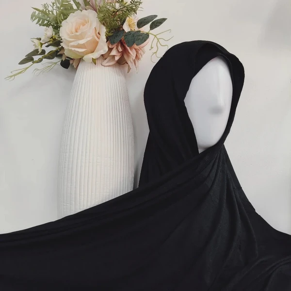 WeaScarf - Soft Jersey Orna & Hijab for Women Black