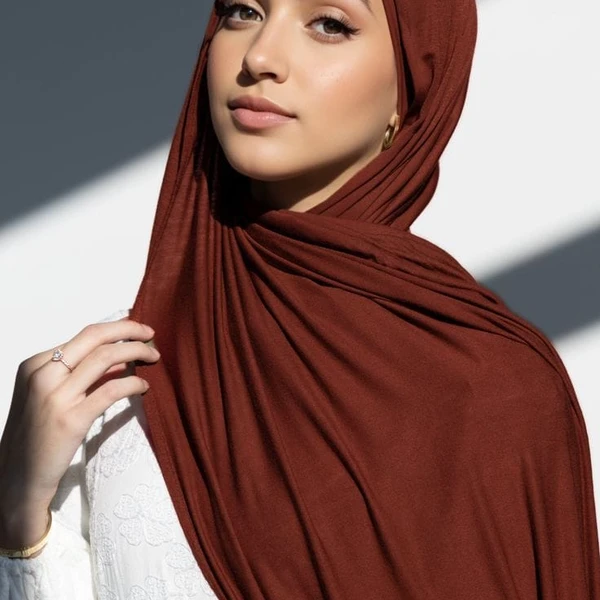 WeaScarf – Soft Jersey Orna & Hijab for Women Red Maroon
