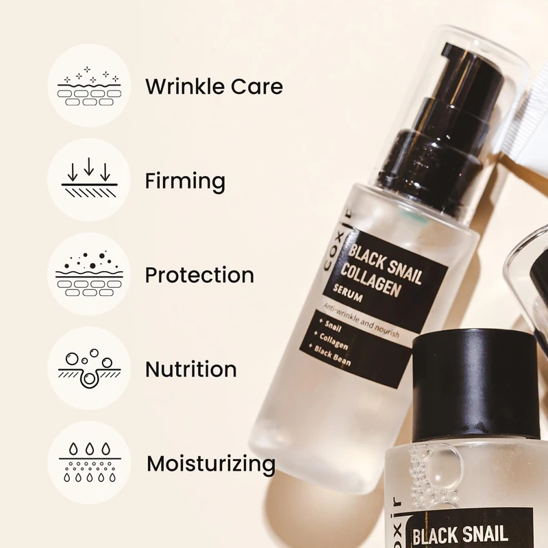 Coxir Black Snail Collagen Serum (50ml) - Image 4