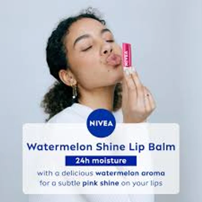NIVEA Watermelon Shine Lip Balm (4.8gm) - Image 5