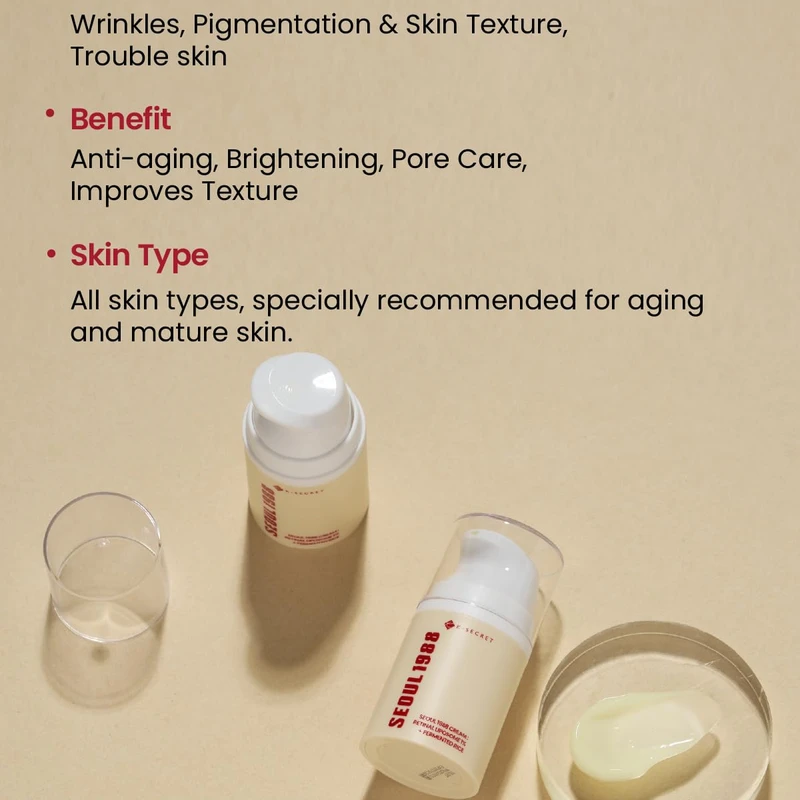 KSECRET SEOUL 1988 Cream : Retinal Liposome 1% + Fermented Rice (50ml) - Image 4