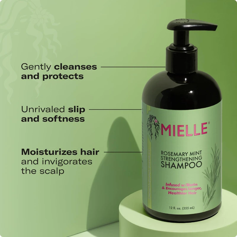 Mielle Rosemary Mint Strengthening Shampoo (355ml) - Image 3