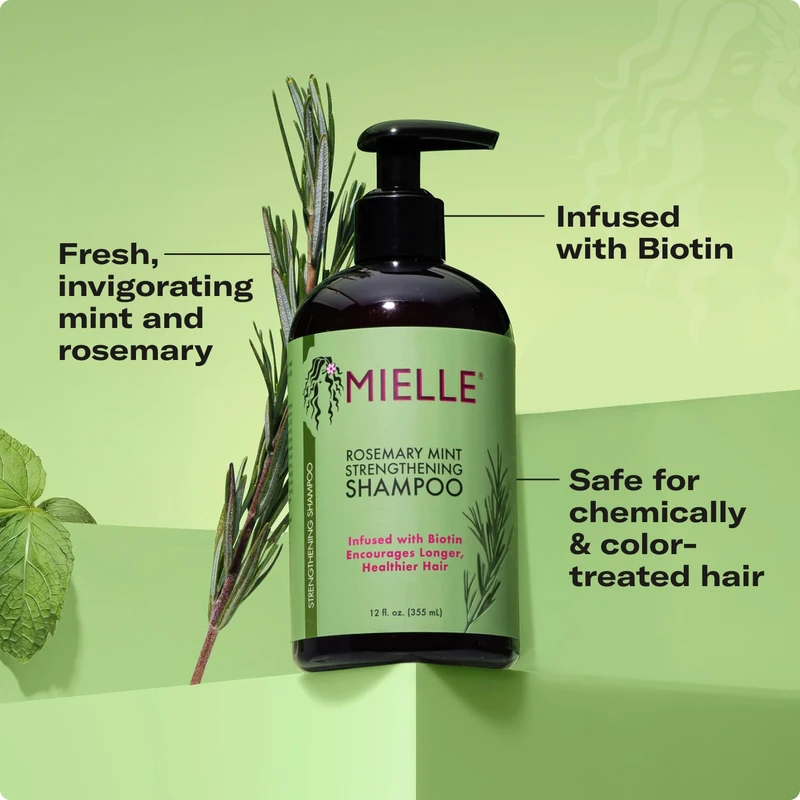 Mielle Rosemary Mint Strengthening Shampoo (355ml) - Image 4