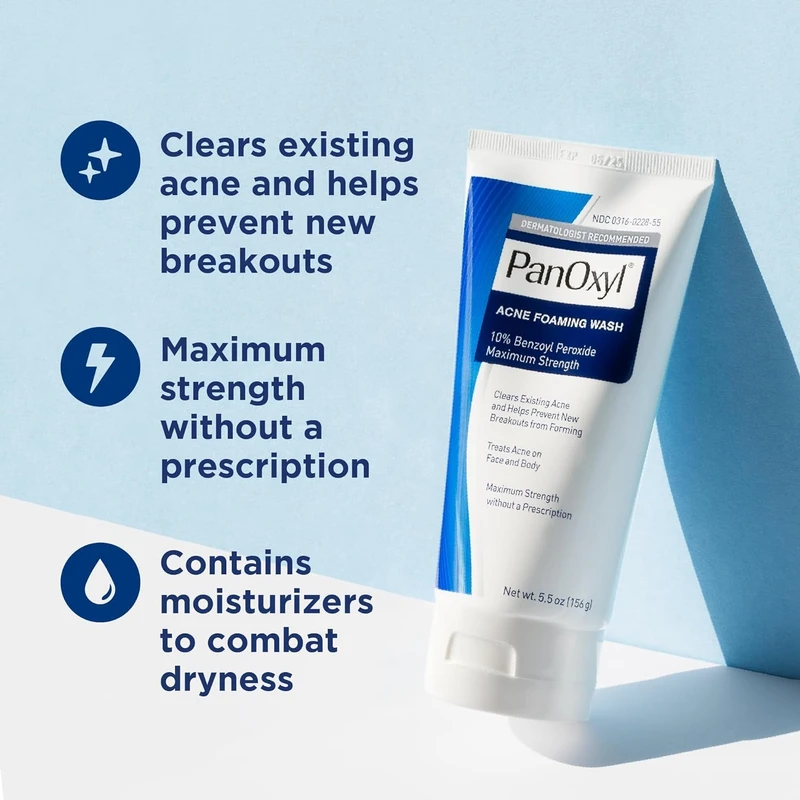 PanOxyl Acne Foaming Wash 10% Benzoyl Peroxide (face & body) 156gm