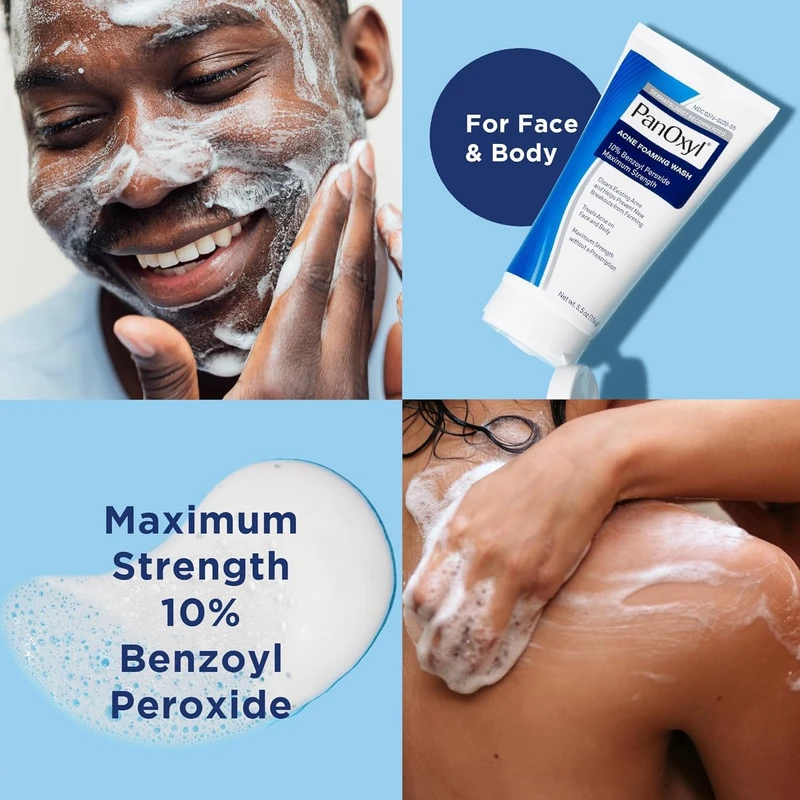 PanOxyl Acne Foaming Wash 10% Benzoyl Peroxide (face & body) 156gm - Image 3