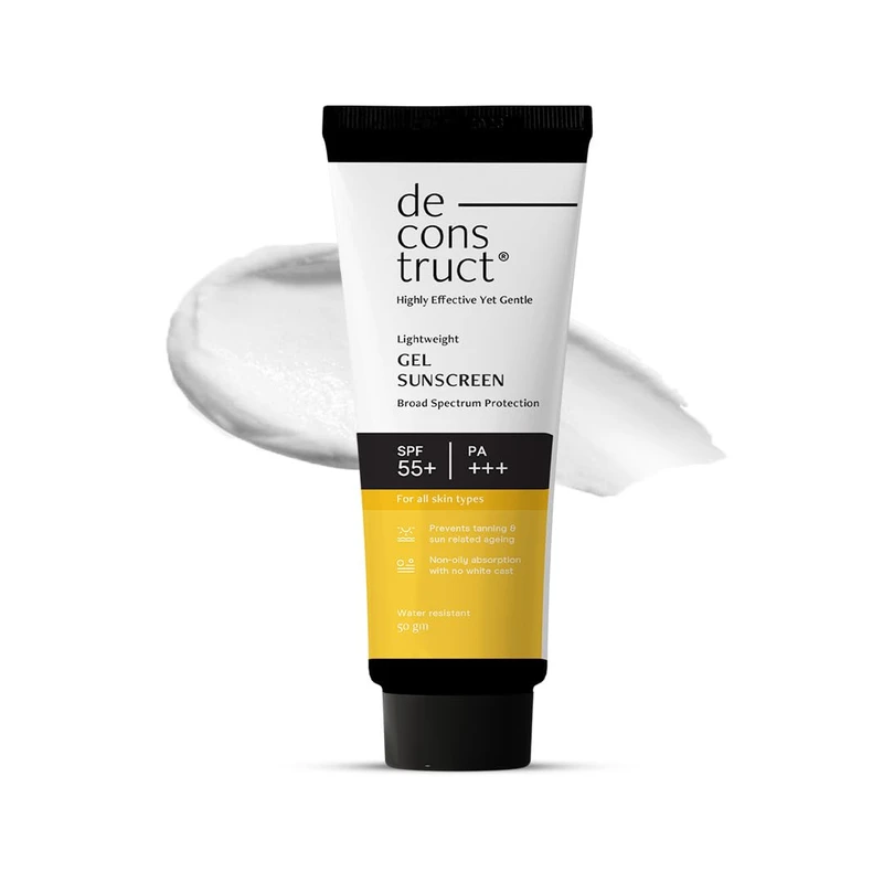 Deconstruct Gel Sunscreen for Oily Skin - SPF 55+ and PA+++ Water Resistant