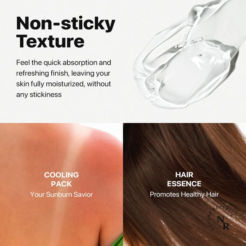 Nature Republic's 92% Soothing & Moisture Aloe Vera Gel (300ml) - Image 6