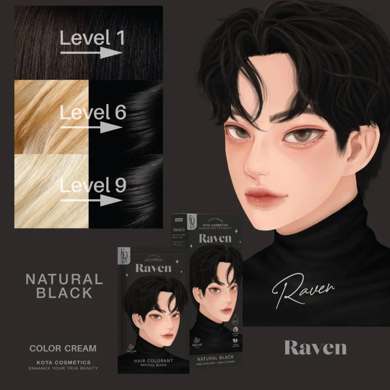 KOTA Hair Color Raven (Natural Black) - Image 4