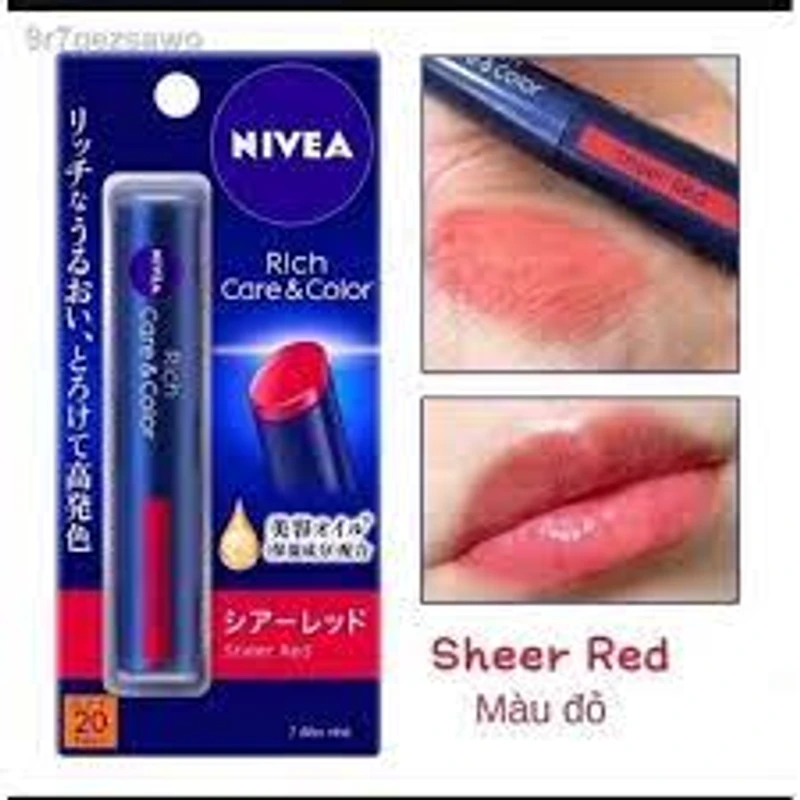 Nivea Rich Care & Coloring Lip Cream-Sheer Red