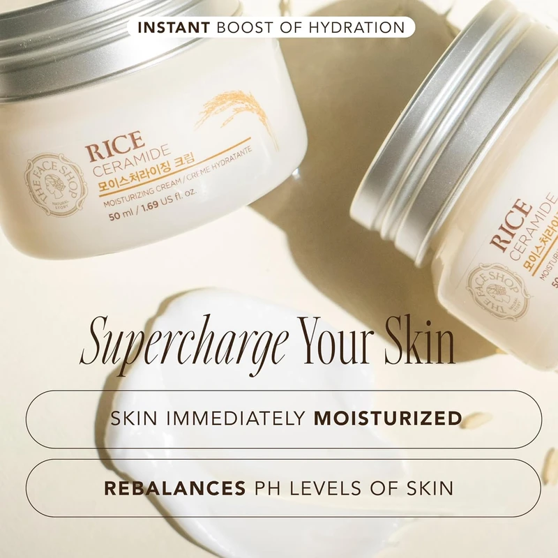 The Face Shop Rice & Ceramide Moisturizing Cream (50ml) - Image 3