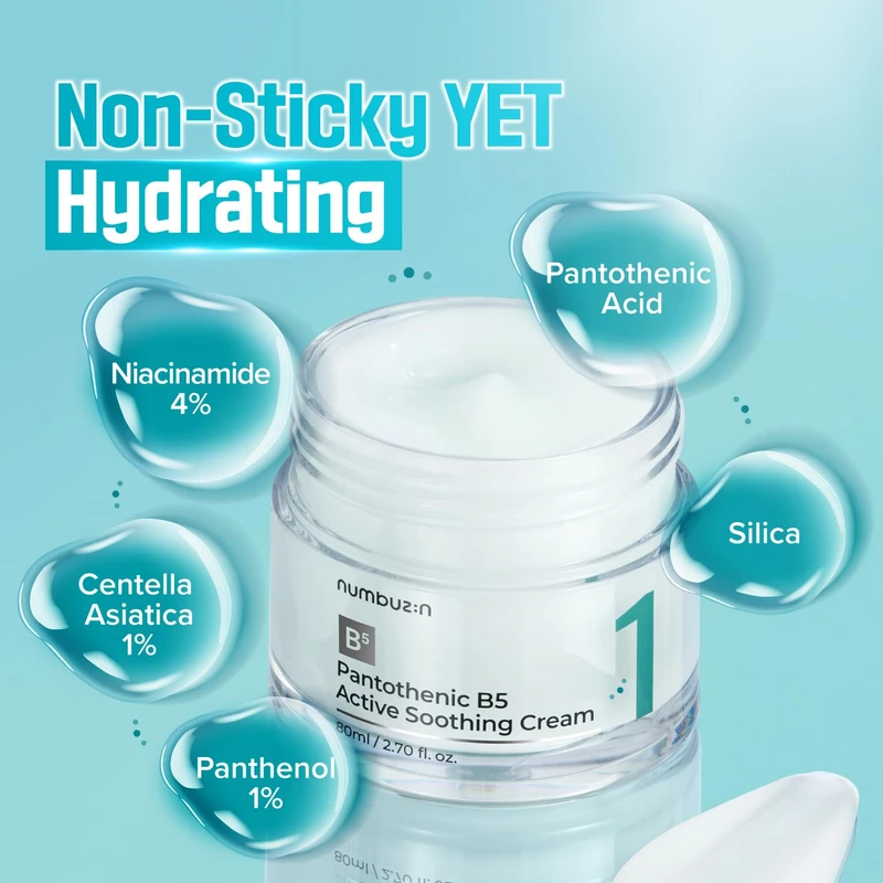 Numbuzin No. 1 Pantothenic B5 Active Soothing Cream (80ml) - Image 5