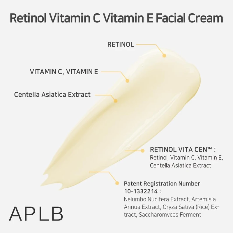 APLB Retinol Vitamin C Vitamin E Facial cream (55ml) - Image 4