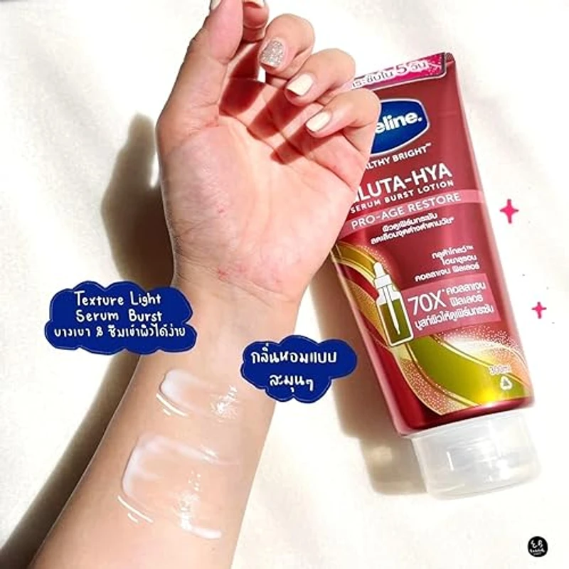 Vaseline Gluta-Hya 70x Serum Burst Lotion - Pro Age Restore (300ml) - Image 4