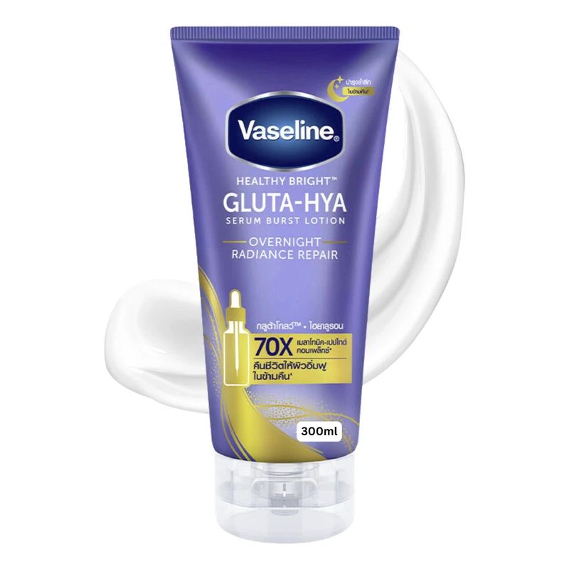 Vaseline Gluta-Hya Serum Burst Lotion Overnight Radiance Repair (300ml)