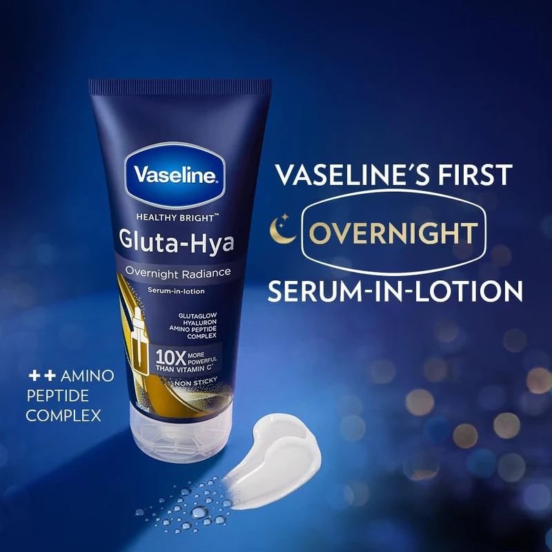 Vaseline Gluta-Hya Serum Burst Lotion Overnight Radiance Repair (300ml)
