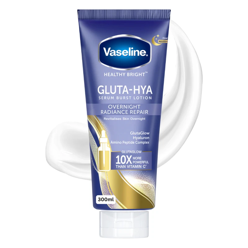 Vaseline Gluta-Hya Serum Burst Lotion Overnight Radiance Repair (300ml) - Image 8