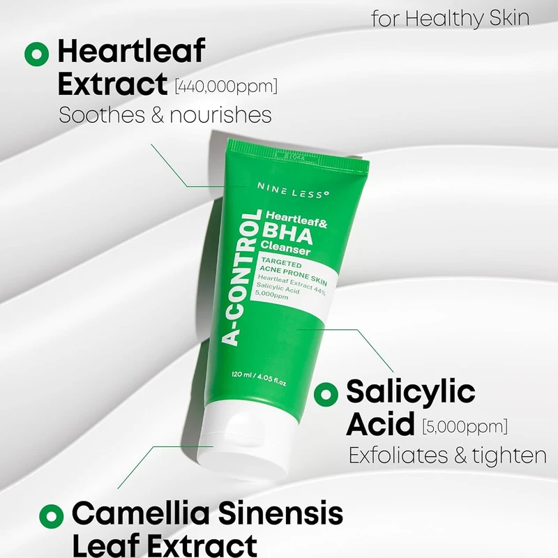 NINELESS A-Control Heartleaf & BHA Cleanser (120ml)