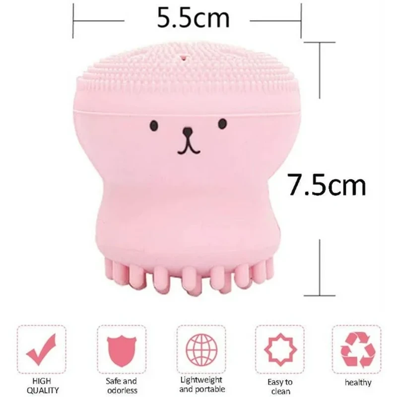 Octopus Silicone Face Cleansing Brush (Random color) - Image 10