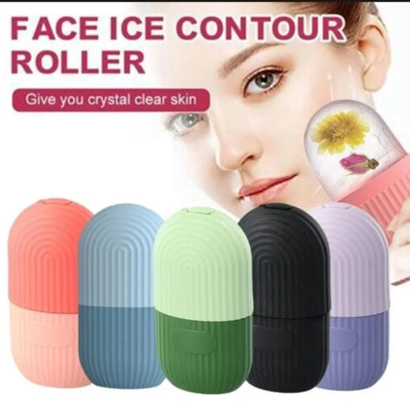 Reusable Beauty Ice Facial Roller Random Color 1 Pcs