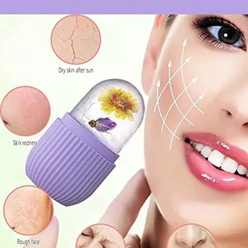 Reusable Beauty Ice Facial Roller Random Color 1 Pcs