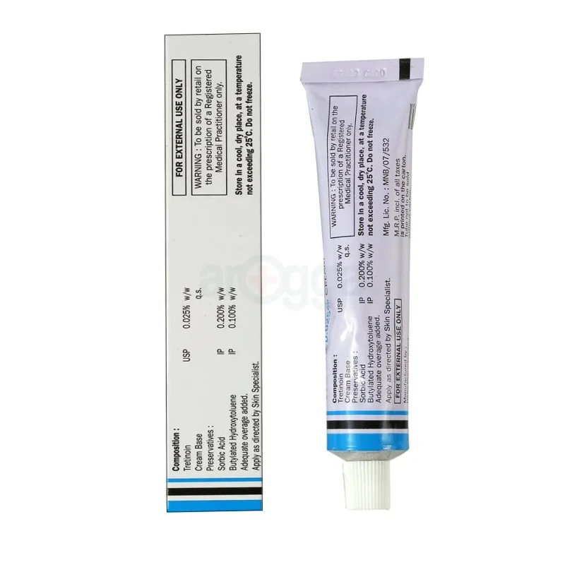 Tretinoin Tretin 0.025% Cream USP (30gm)