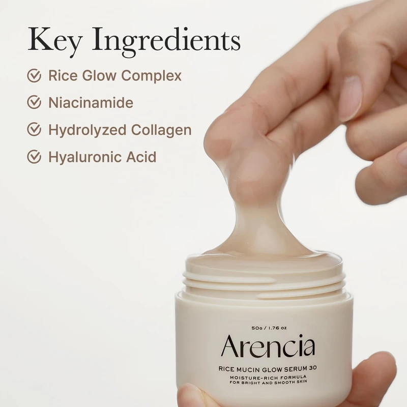 Arencia Rice Mucin Glow Overnight Serum 30 (50ml) - Image 5
