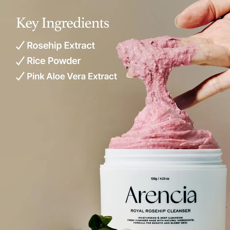 Arencia Rosehip Brightening Rice Mochi Face Cleanser - Image 4