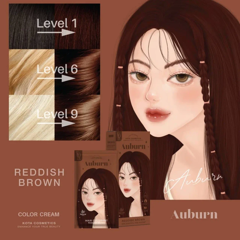 KOTA Hair Color Auburn (Reddish Brown) - Image 4