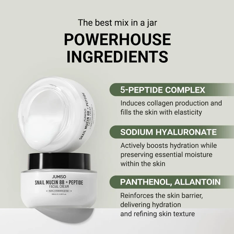 JUMISO Snail Mucin 88 + Peptide Cream (100ml) - Image 6