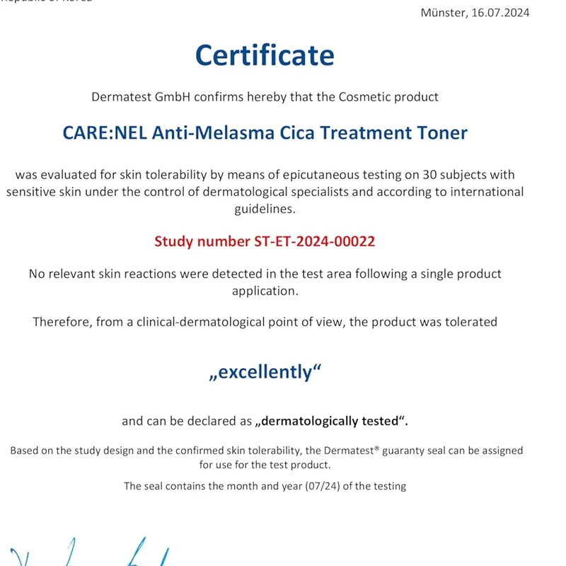 Carenel Anti-Melasma Cica Treatment Toner (155ml) - Image 4