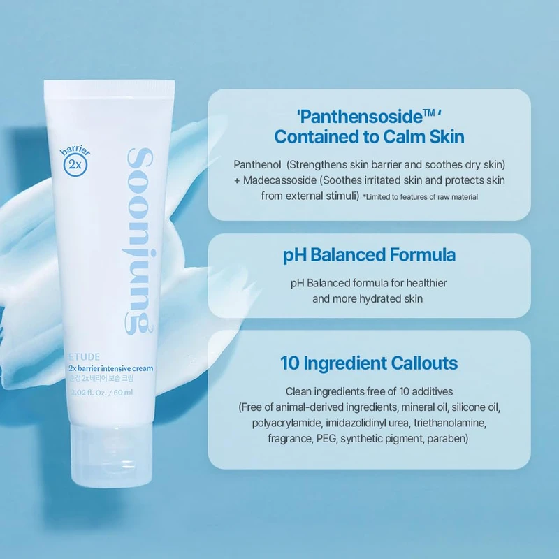 Etude House SoonJung 2x Barrier Intensive Cream (60ml) - Image 4