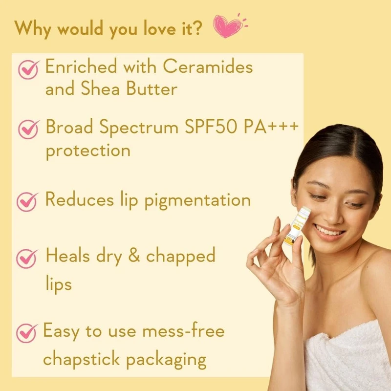 WishCare Tinted Lip Balm with SPF 50 PA+++ (Natural) - Image 3