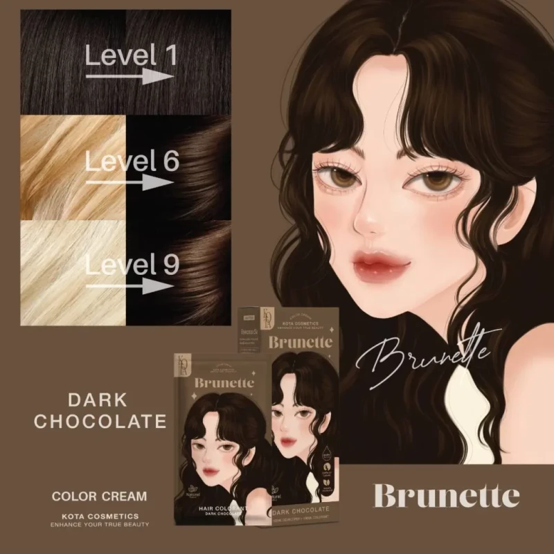 KOTA Hair Color Brunette (Dark Chocolate) - Image 4