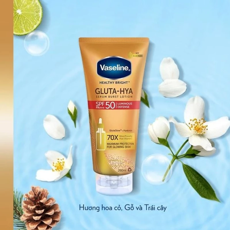 Vaseline Healthy Bright Gluta-Hya 70x Serum Burst Lotion SPF 50 (260ml)