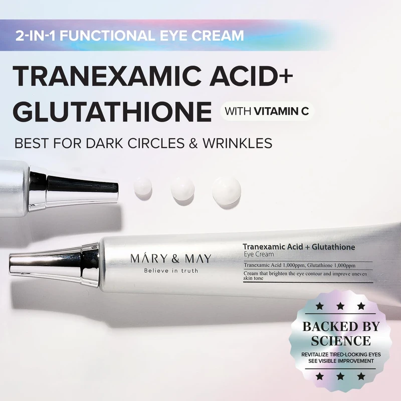 MARY & MAY Tranexamic + Glutathione Eye Cream (12g)