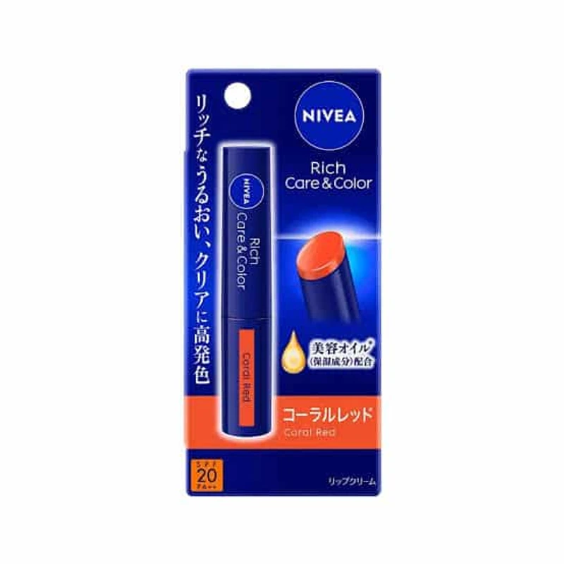 Nivea Rich Care & Coloring Lip Cream-Coral Red