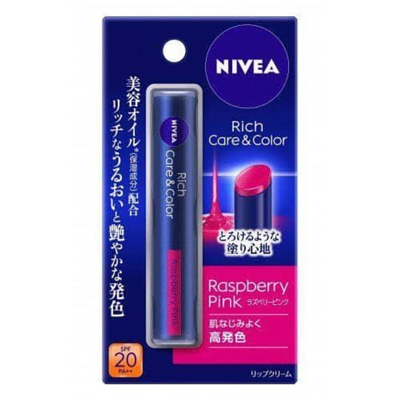 Nivea Rich Care & Coloring Lip Cream- Raspberry Pink