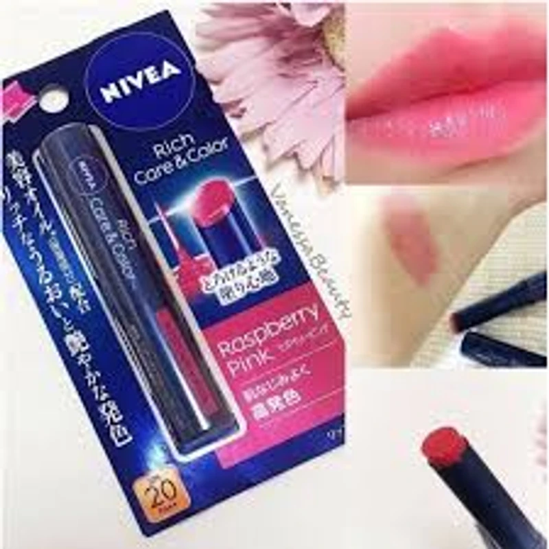 Nivea Rich Care & Coloring Lip Cream- Raspberry Pink
