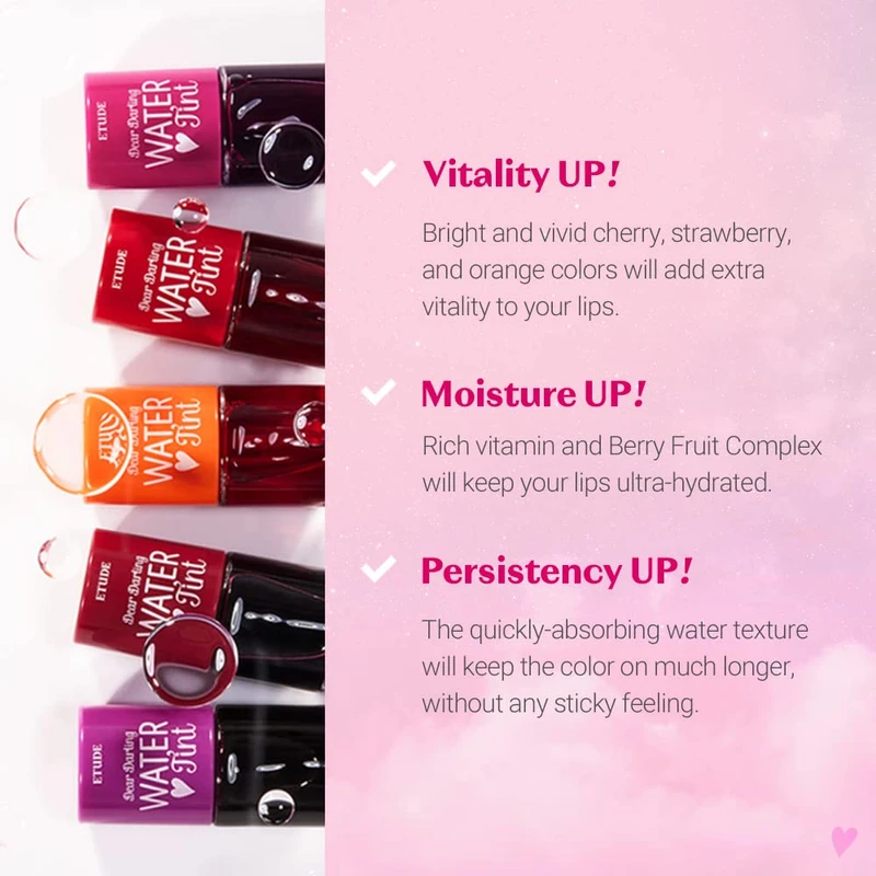 ETUDE Dear Darling Water Tint - Cherry Ade (9g) - Image 3