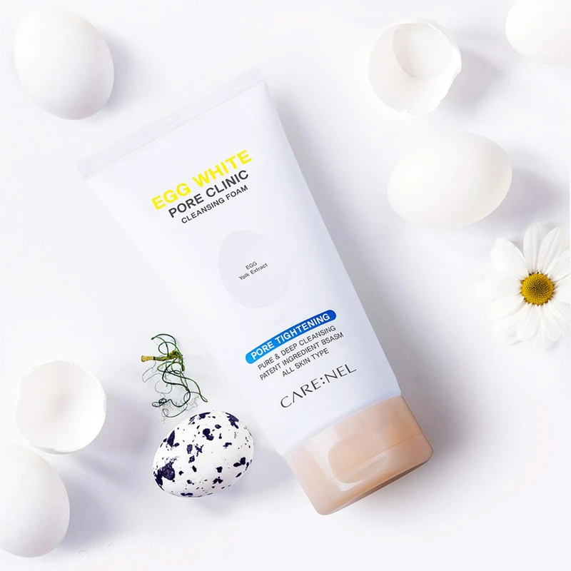 Carenel Egg White Pore Clinic Cleansing Foam (150ml) - Image 3
