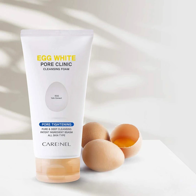 Carenel Egg White Pore Clinic Cleansing Foam (150ml) - Image 4