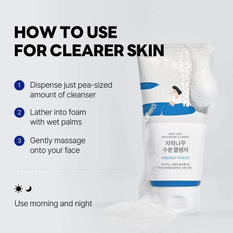 Round Lab Birch Moisturizing Cleanser (150ml) - Image 8