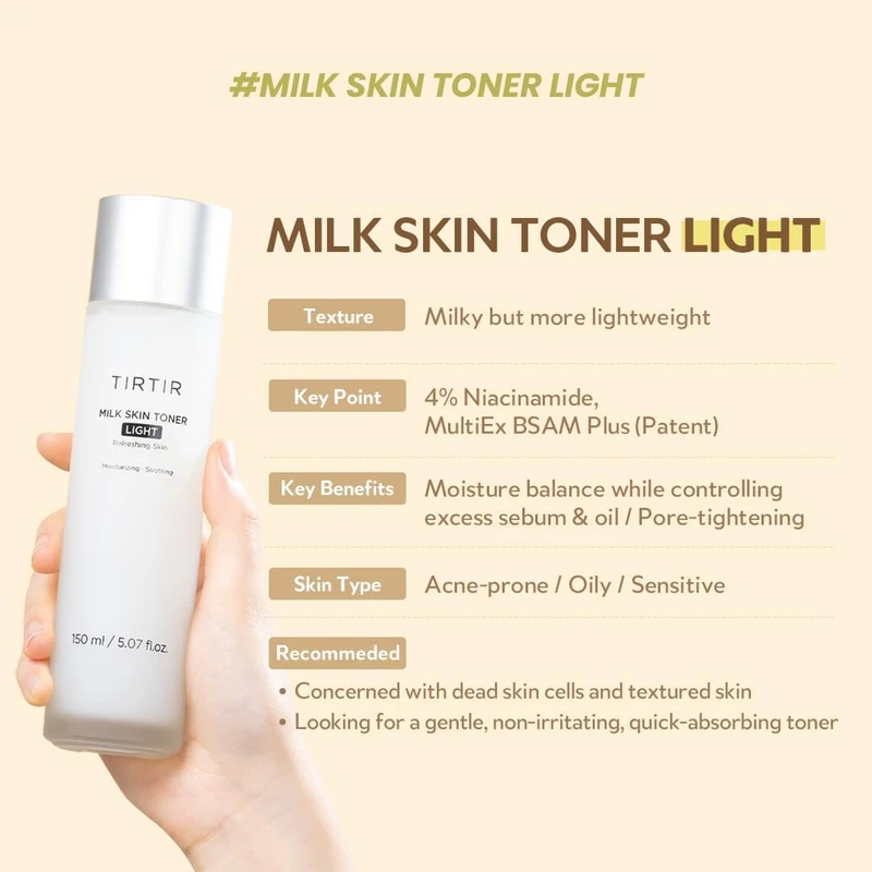 TirTir Milk Skin Toner Light (150ml) - Image 7