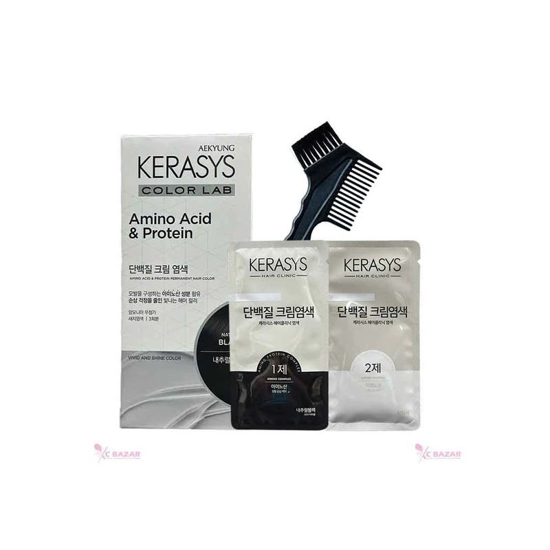 Kerasys Amino Acid & Protein Permanent Hair Color (Natural Black)
