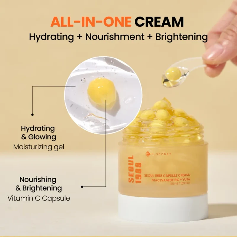 K-SECRET SEOUL 1988 Capsule Cream : Niacinamide 5% + Yuja (50ml)