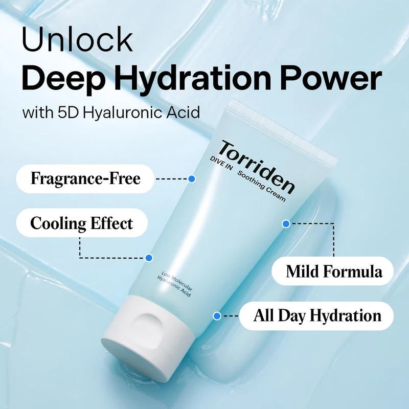 Torriden Dive In Low Molecular Hyaluronic Acid Soothing Cream (20ml)