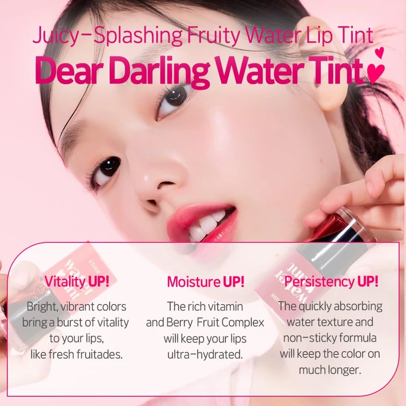 ETUDE Dear Darling Water Tint - Strawberry Ade (9g) - Image 3